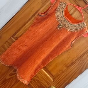 Orange Indian top
